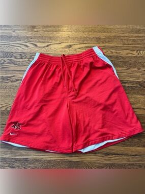 MIAMI UNIVERSITY (REDHAWKS) Nike Red Athletic Men's Shorts.